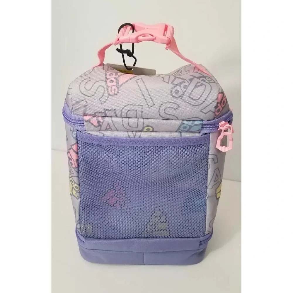 Adidas Excel 2 Insulated Lunch Bag School Work Logo Multi- Compartment  Pink NEW